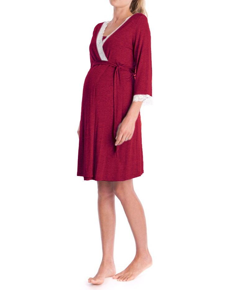 Pregnant Women Nightdress Maternity Sleepwear - iztia