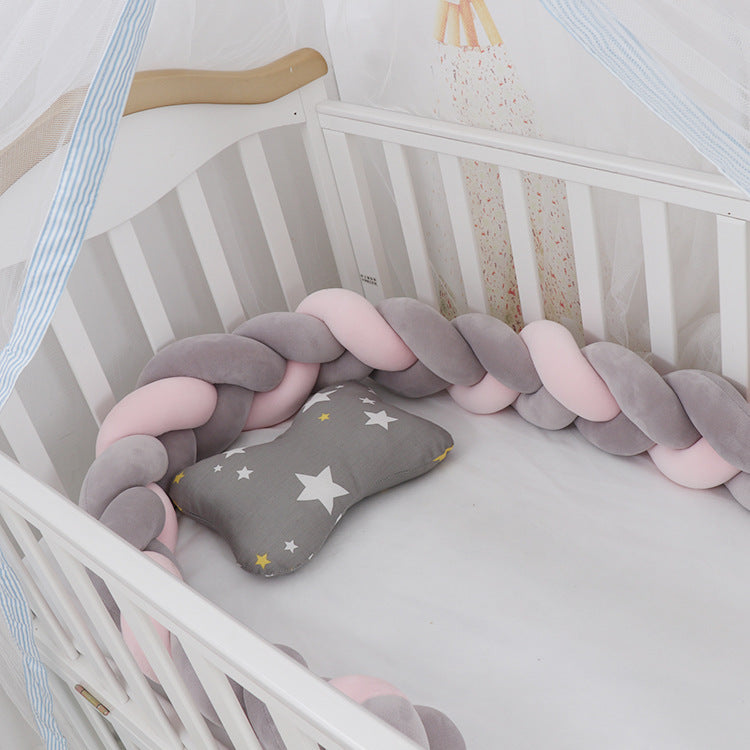 Baby Bumper Bed Braid Knot Pillow Cushion Bumper for Infant cuna Bebe lit Crib Protector Cot Bumper Room Decor - iztia