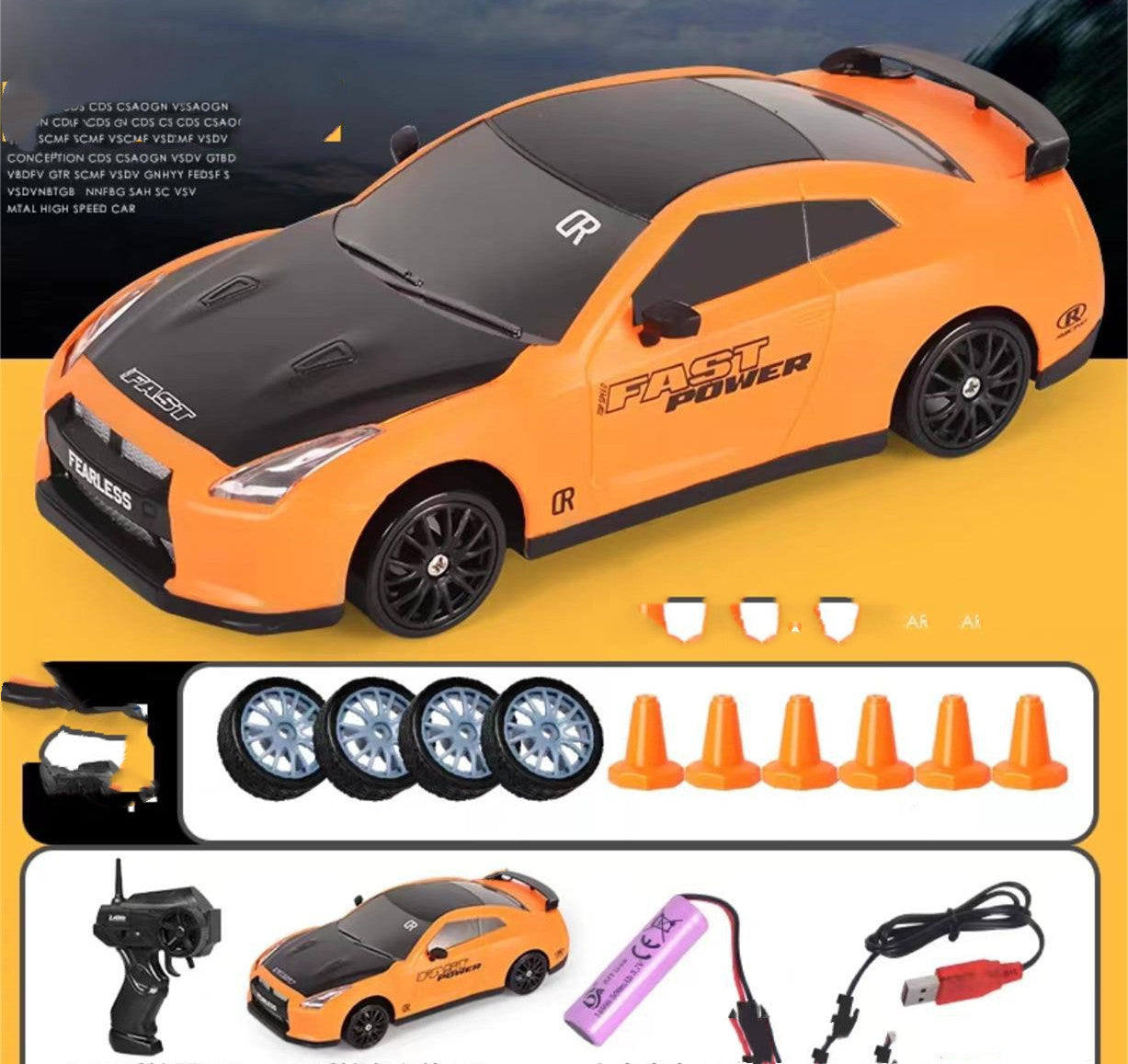 2.4G Drift Rc Car 4WD RC Drift Car Toy Remote Control GTR Model AE86 Vehicle Car RC Racing Car Toy For Children Christmas Gifts - iztia