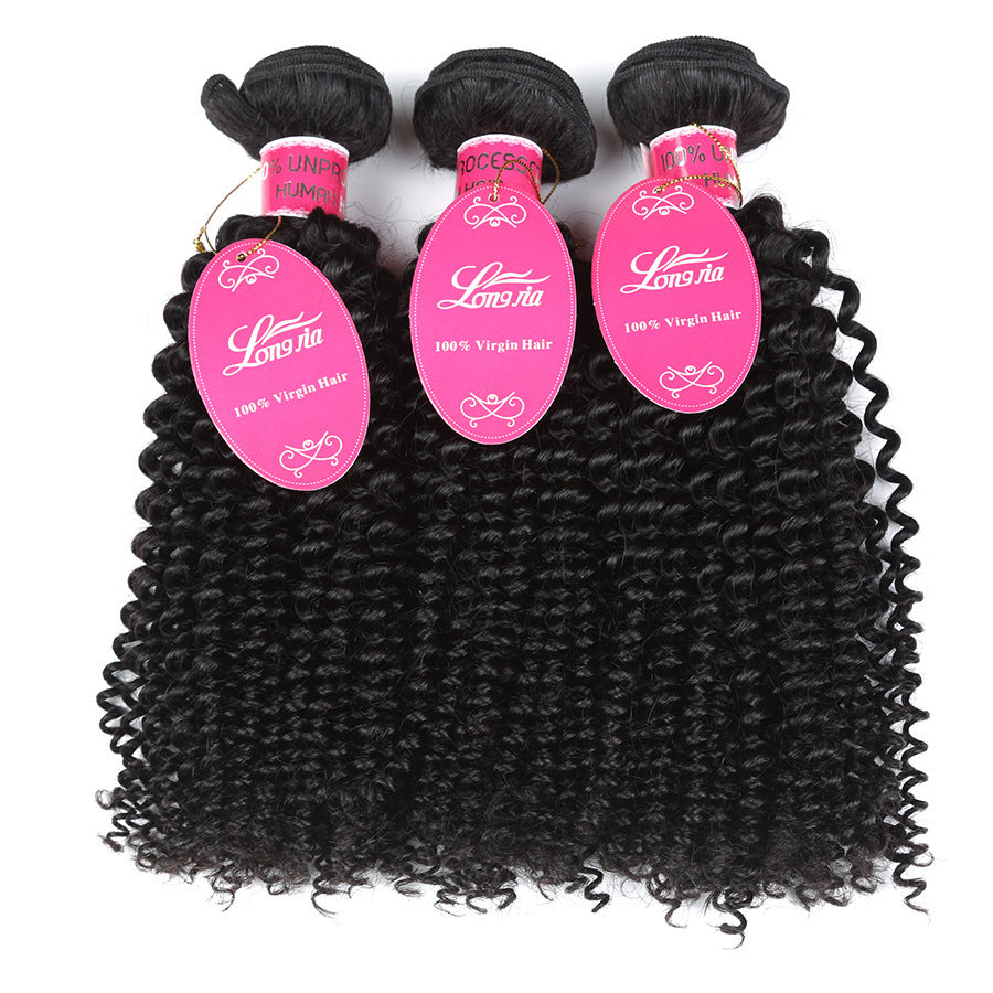10A Deep Curly Brazilian Human Hair Bundles Weave - iztia