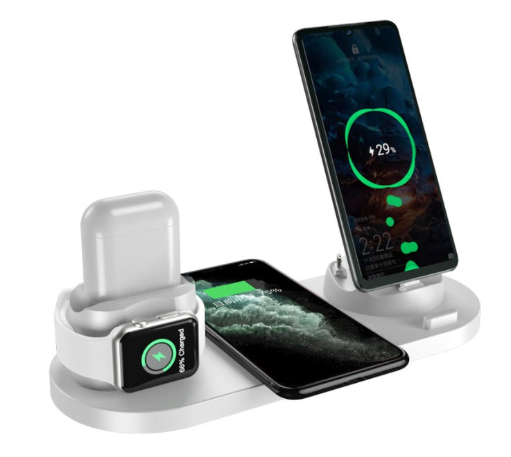 Wireless Charger For IPhone Fast Charger For Phone Fast Charging Pad For Phone Watch 6 In 1 Charging Dock Station - iztia
