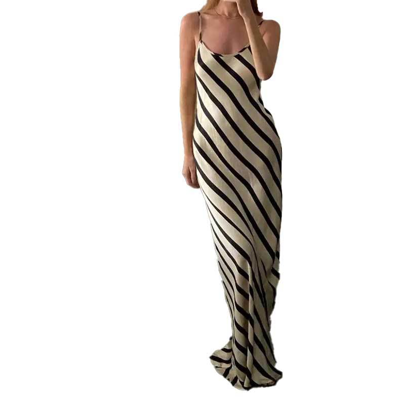 Casual Elegance Sleeveless Fashion U-neck Sling Dress - iztia