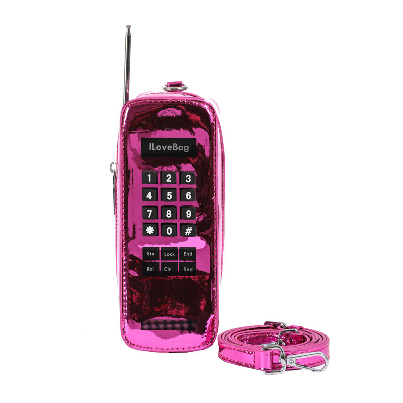 Women's Touch Button Creative Funny Shoulder Messenger Bag - iztia