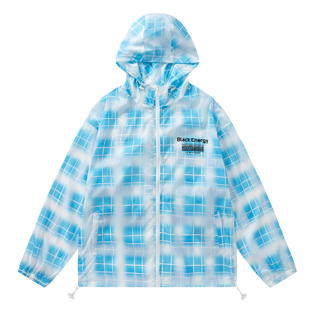 Gradient Plaid Lightweight Sun Protection Clothing - iztia