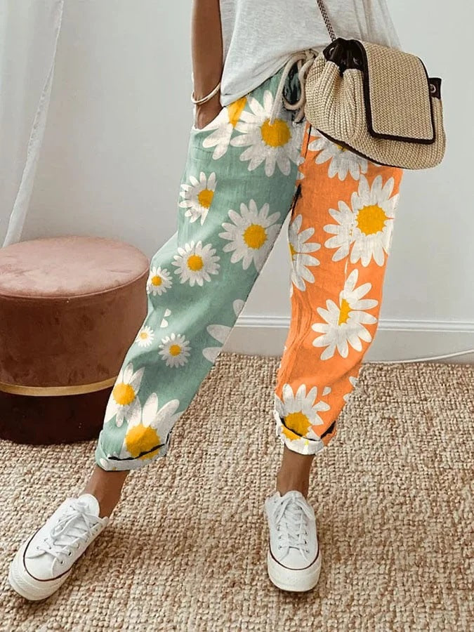 Linglong Linen Drawstring Trousers Temperament Leisure - iztia