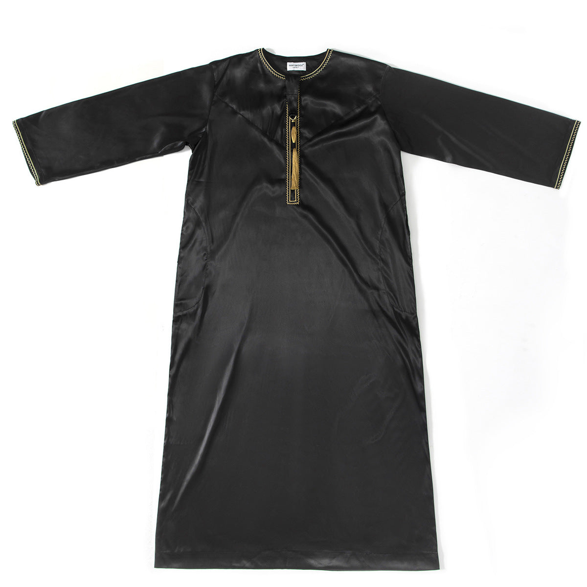 Ethnic Stitching Contrast Color Men's Robe - iztia