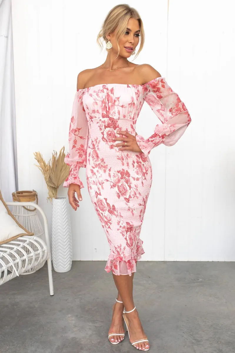 Women's Fashion Printed Tube Top Off-neck Dress - iztia