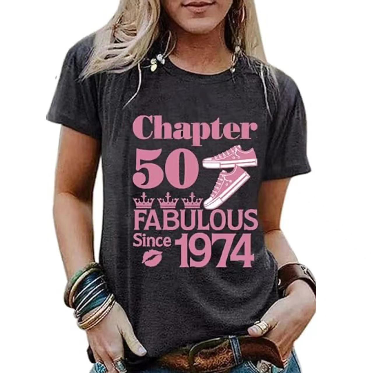 Vintage Women's Letter Vintage Print Party Top - iztia