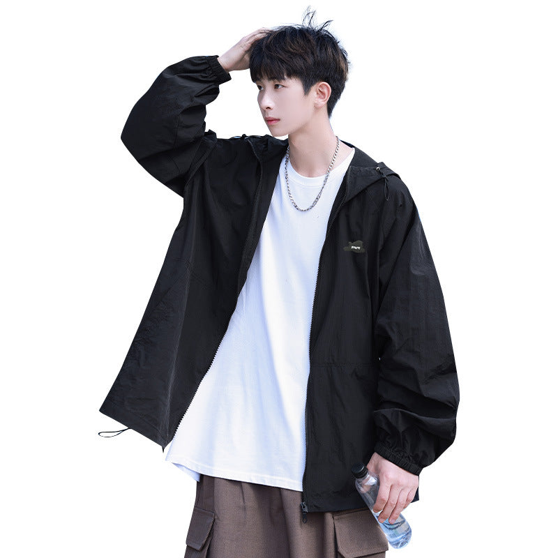 Breathable Versatile Ice Silk Coat Hong Kong Style Casual Jacket - iztia