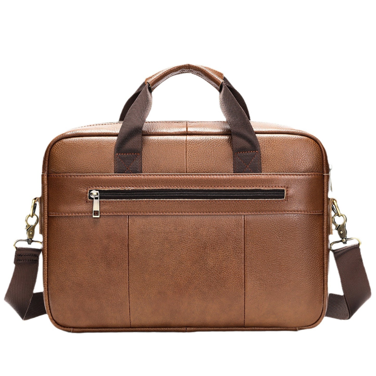 Men's Official Document Leather Casual Computer Bag Shoulder Crossbody - iztia