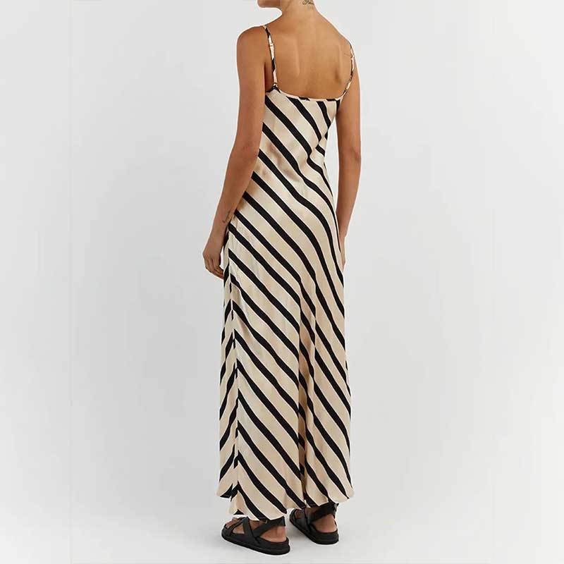 Casual Elegance Sleeveless Fashion U-neck Sling Dress - iztia