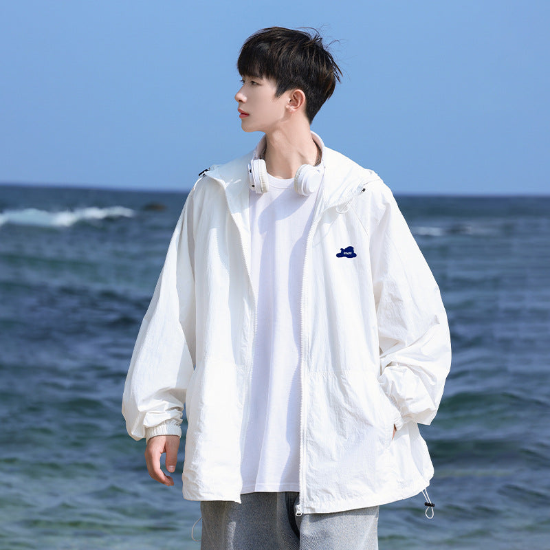 Breathable Versatile Ice Silk Coat Hong Kong Style Casual Jacket - iztia