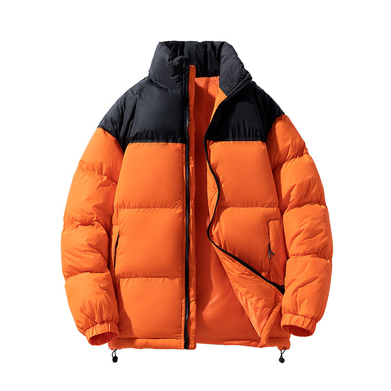 Men's Mid-length Slim-fit Retro Stand-up Collar Cotton-padded Coat - iztia