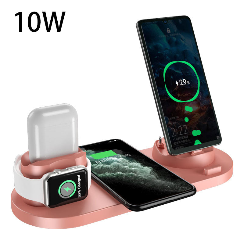 Wireless Charger For IPhone Fast Charger For Phone Fast Charging Pad For Phone Watch 6 In 1 Charging Dock Station - iztia