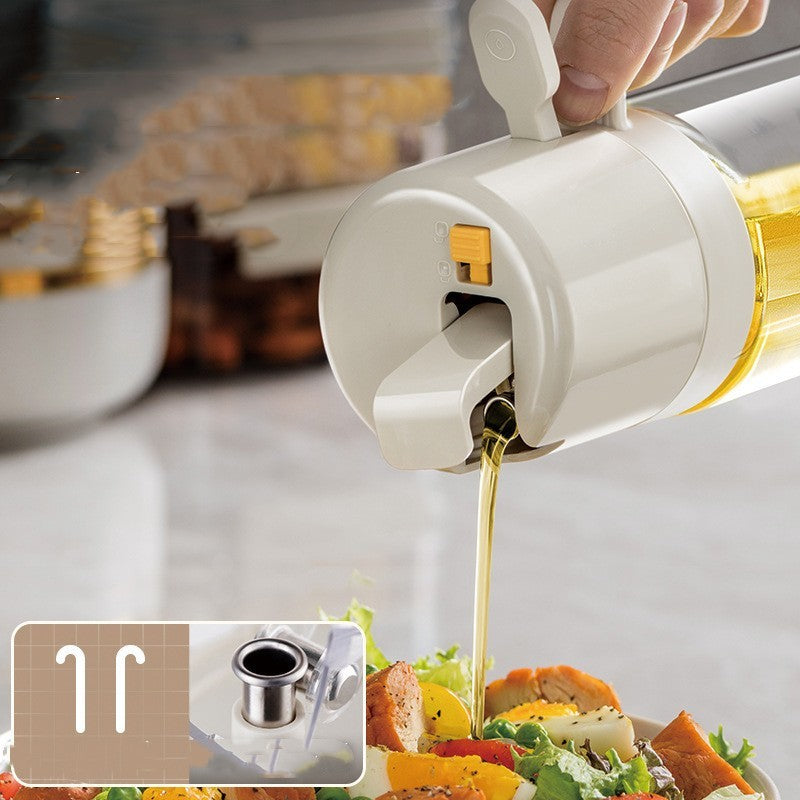 2 In 1 Oil Sprayer Bottle BBQ Cooking Oil Dispenser Olive Oil Pourers Sprayer Kitchen Baking Oil Mister Vinegar Bottle - iztia