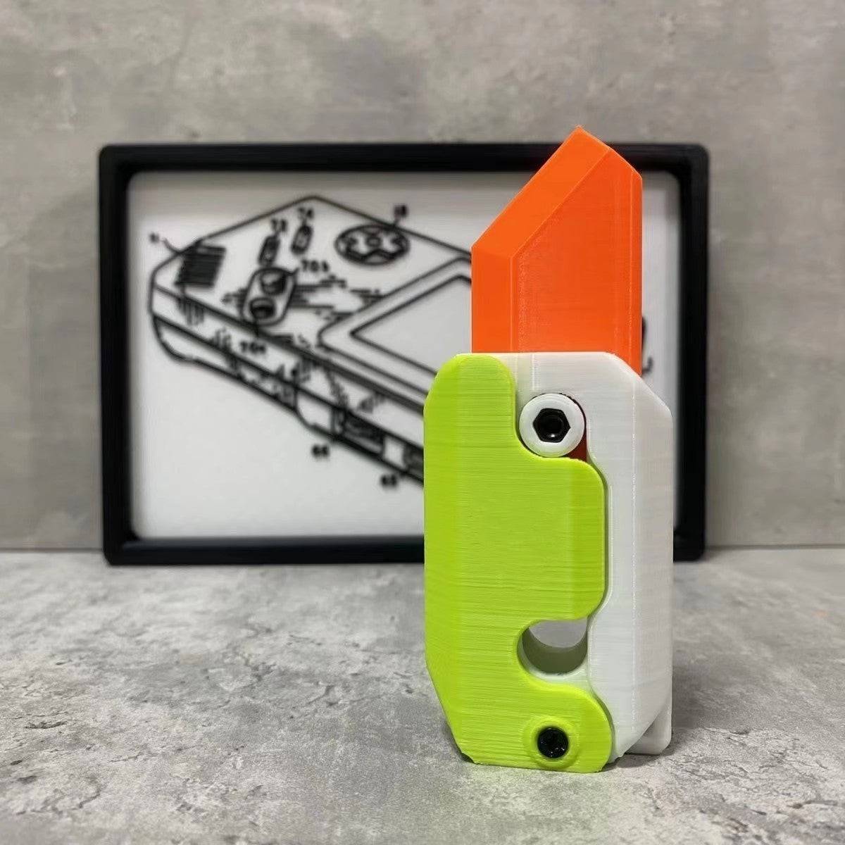 Copy of 3D Printing Gravity Cub Jumping Small Radish Knife Mini Model Student Prize Pendant Decompression Toy For Children Gift - iztia