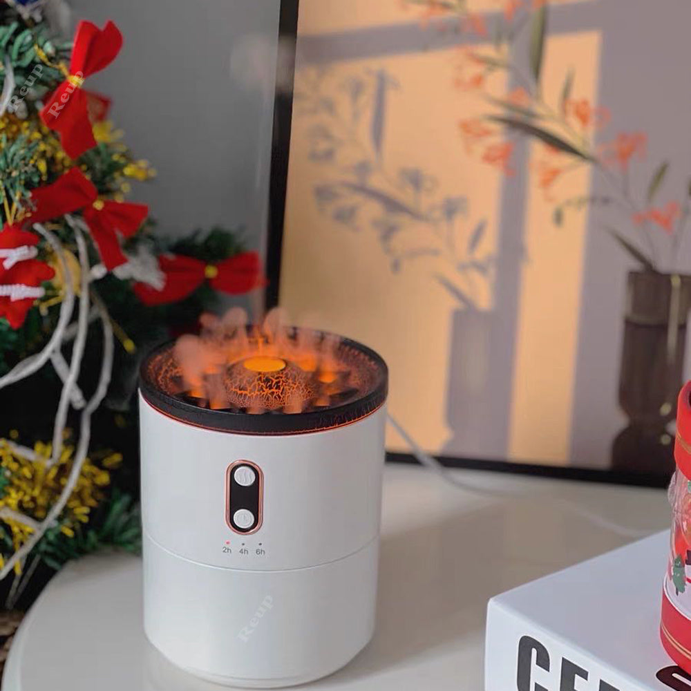 Volcanic Flame Aroma Essential Oil Diffuser USB Portable Jellyfish Air Humidifier Night Light Lamp Fragrance Humidifier - iztia