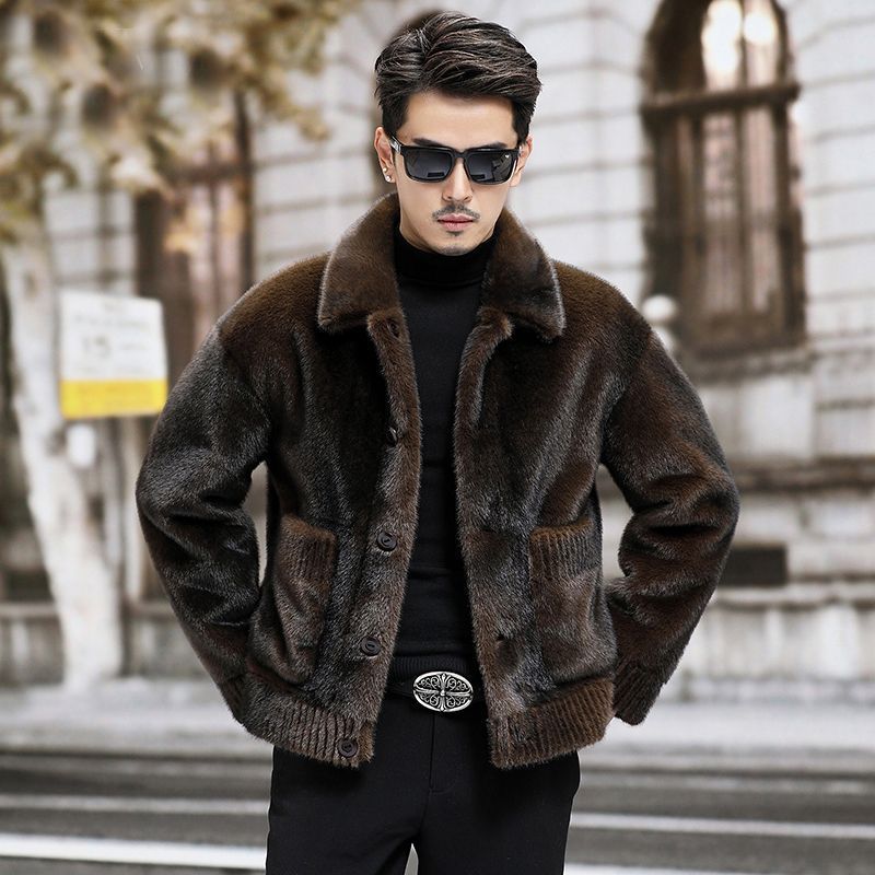 Men's Fur Chenille Coat - iztia
