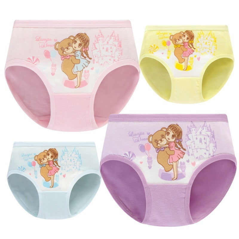 Girls' Underwear Cotton Children's Underwear Baby Briefs Children's Student Shorts - iztia