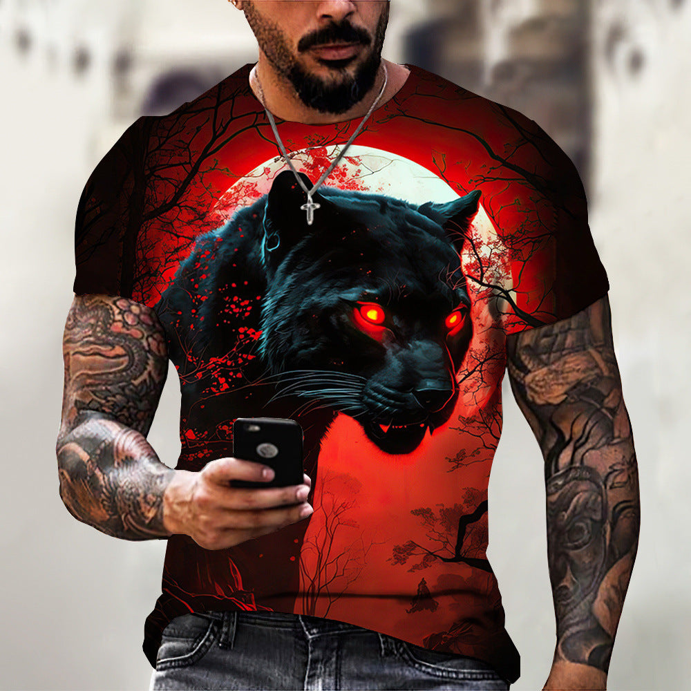Animal Beast Lion 3D Printed Summer Men's T-shirt - iztia