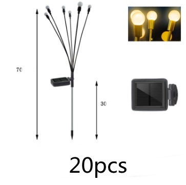 Simulation Firefly Solar Light Outdoor Garden Decoration Lawn Landscape Lamp Xmas Decor Solar LED Lights Outdoor Garden Lights - iztia