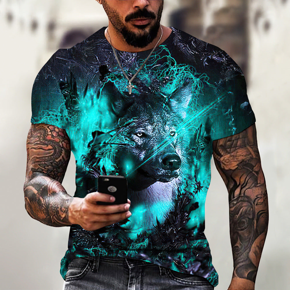 Animal Beast Lion 3D Printed Summer Men's T-shirt - iztia