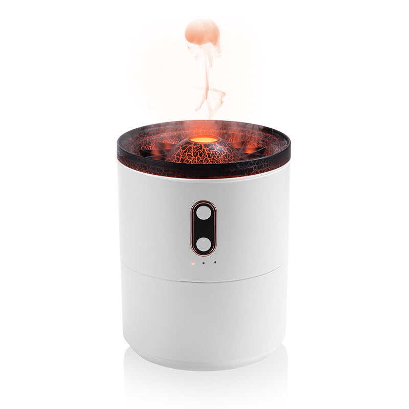 Volcanic Flame Aroma Essential Oil Diffuser USB Portable Jellyfish Air Humidifier Night Light Lamp Fragrance Humidifier - iztia
