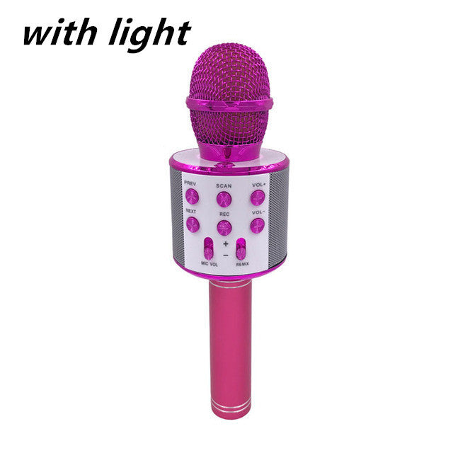 Wireless Microphone Portable Bluetooth Mini Home Ktv For Music Playing Singing Speaker Player - iztia