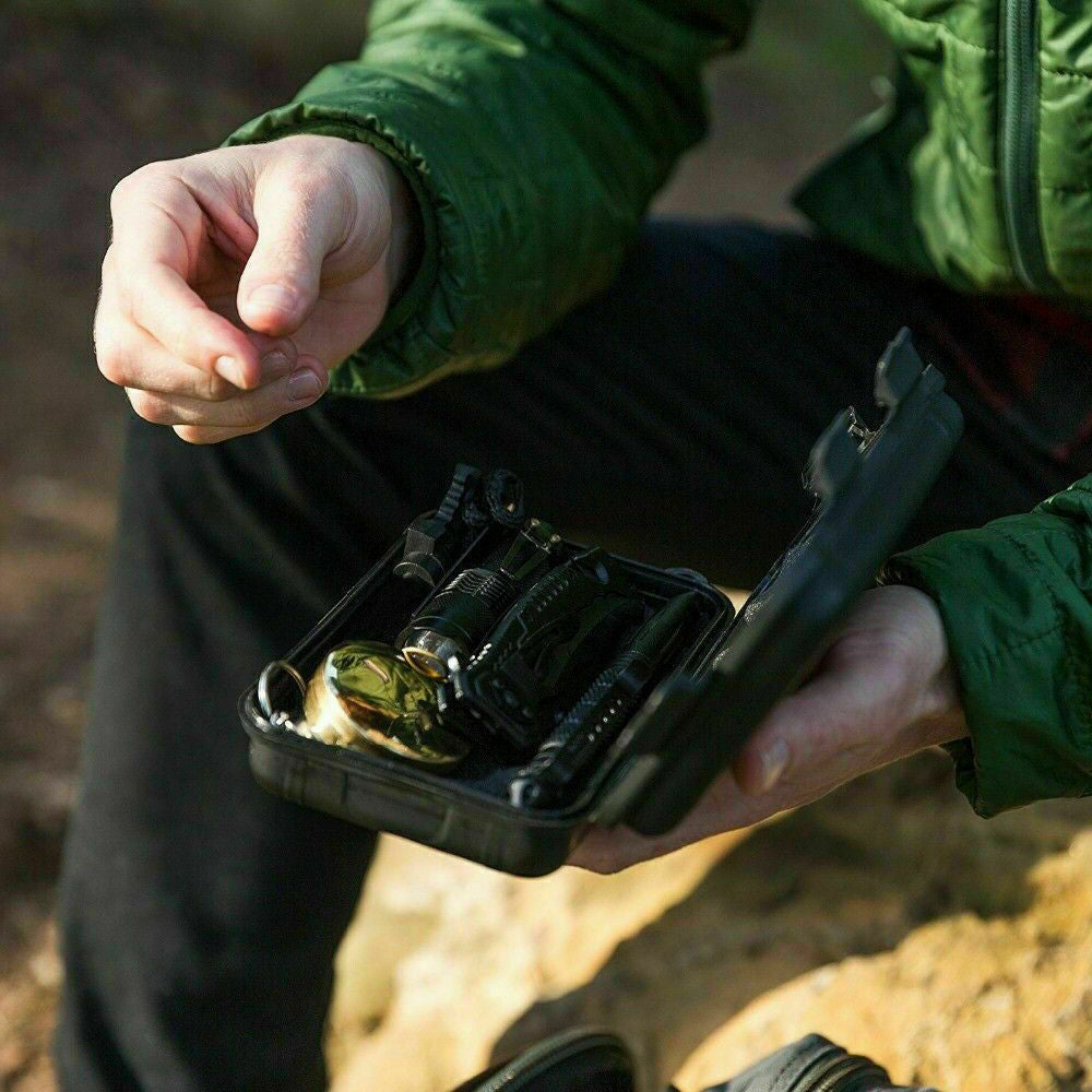 14-In-1 Outdoor Emergency Survival Kit Camping Hiking Tactical Gear Case Set Box - iztia