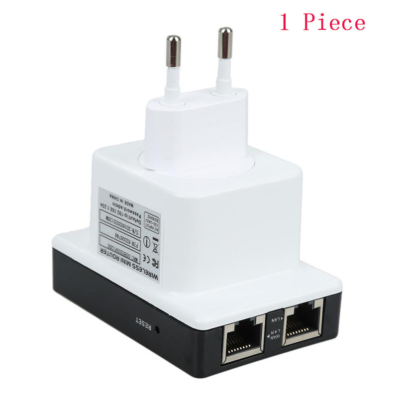 300M Wifi Repeater Wireless Network Signal Amplifier Dual Network Port Wireless Repeater - iztia