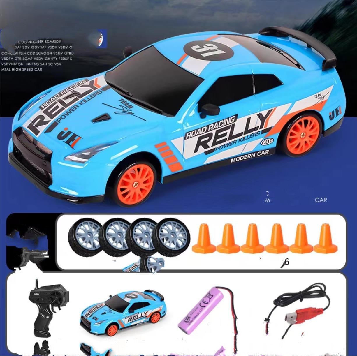 2.4G Drift Rc Car 4WD RC Drift Car Toy Remote Control GTR Model AE86 Vehicle Car RC Racing Car Toy For Children Christmas Gifts - iztia