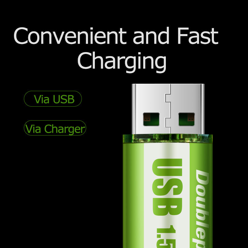 USB Rechargeable Battery No. 5, No. 7 Lithium Battery, Large Capacity 1.5v Constant Voltage AA - iztia