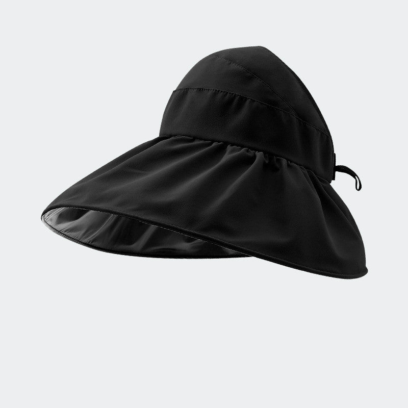 Foldable Fisherman Hat Summer Empty Top Sun Protection Hat UV Protection Upf50 Sun Visor Full-face Sunhat For Women - iztia