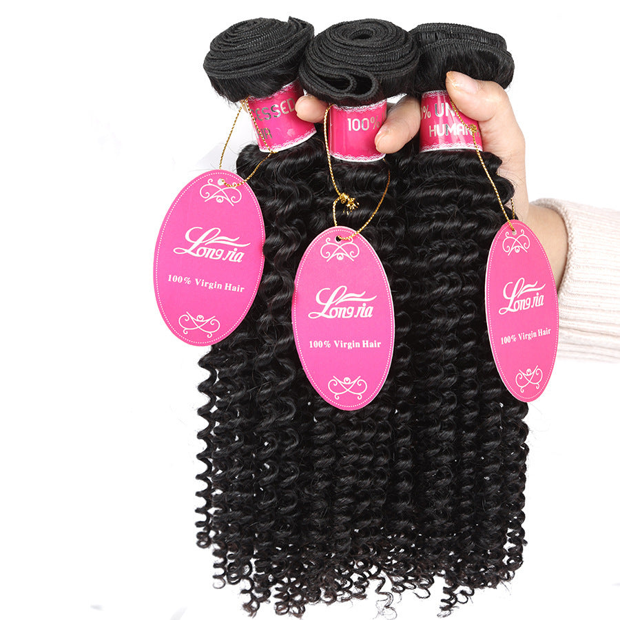 10A Deep Curly Brazilian Human Hair Bundles Weave - iztia