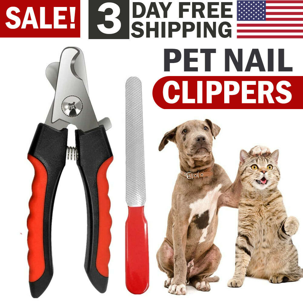 Dog Nail Clippers Nail Trimmer With Safety Guard Razor Pet Grooming - iztia