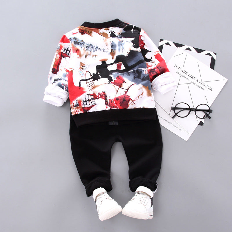 Boys Handsome Autumn And Winter Clothes Three-Piece Kid Clothes - iztia
