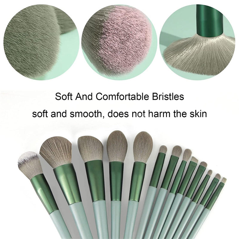 13Pcs Makeup Brush Set Make Up Concealer Brush Blush Powder Brush Eye Shadow Highlighter Foundation Brush Cosmetic Beauty Tools - iztia