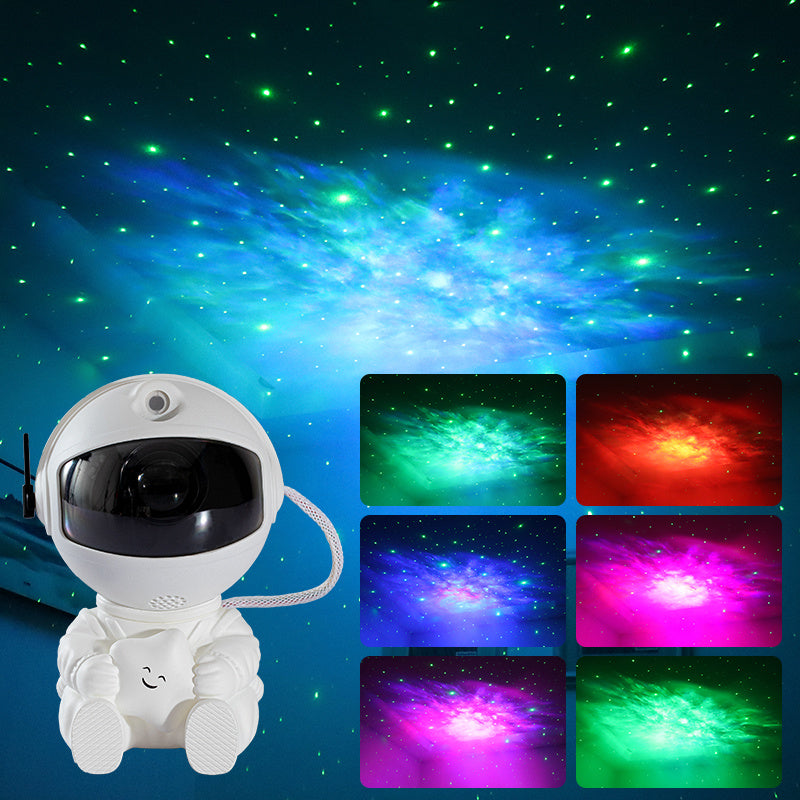 Mini Version Of Astronaut Star Projection Lamp Creative Gift Atmosphere Decorative Lamp Colorful Flowing Starry Night Light - iztia