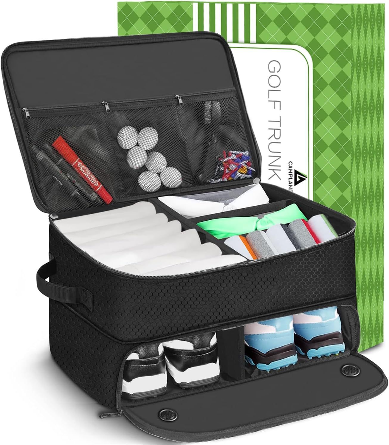 Golf Trunk Storage Box Waterproof Car Golf Locker Car Storage Bag - iztia