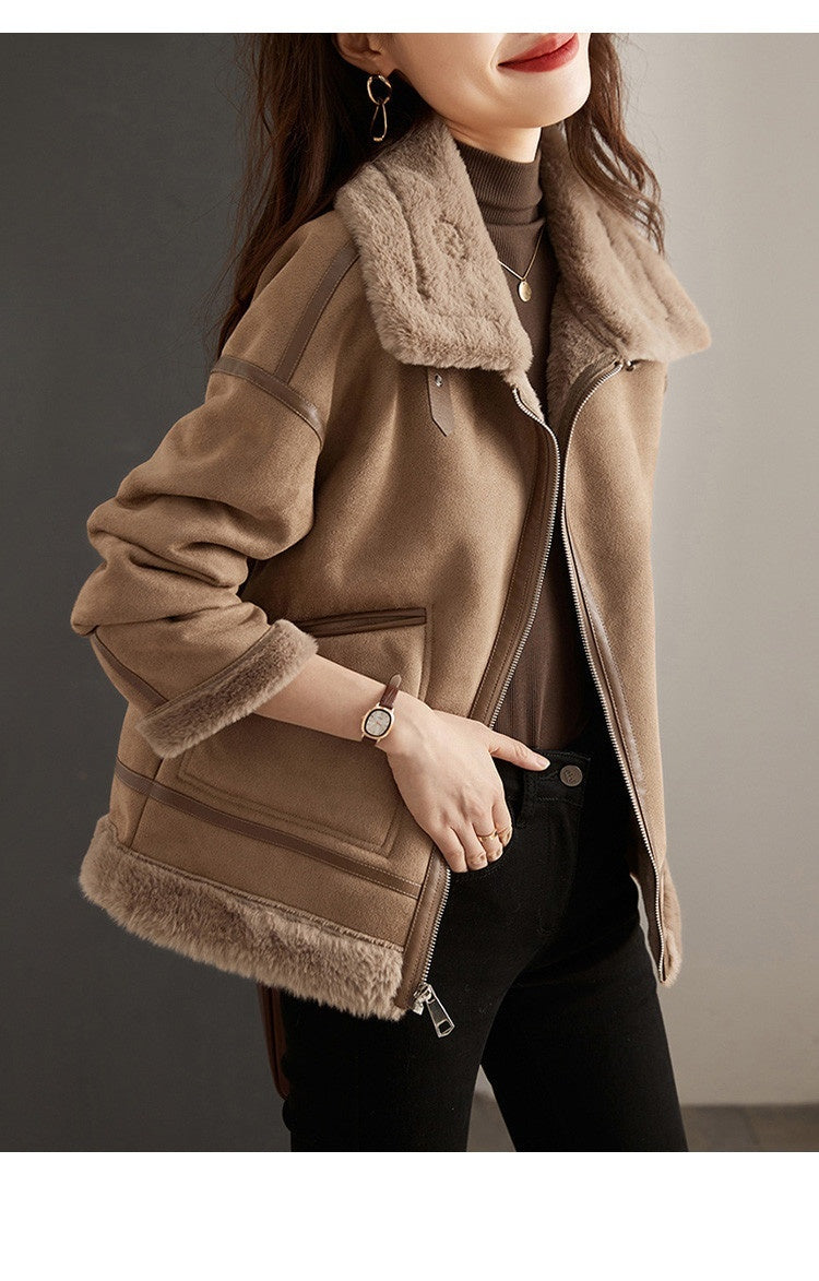 Women's Casual Loose Motorcycle Style Versatile Top - iztia