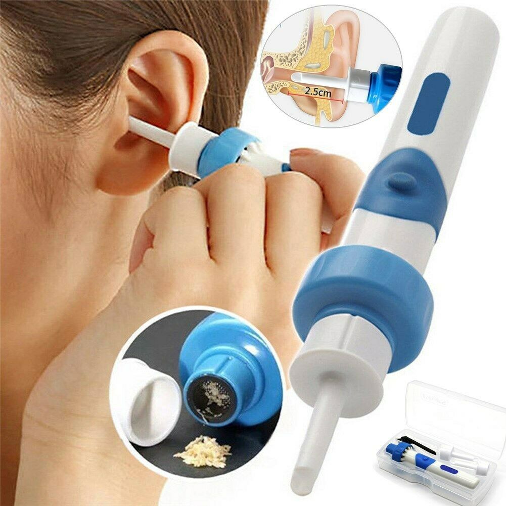 Safety Electric Cordless Vacuum Ear Cleaner Wax Remover Painless Cleaning Tool - iztia