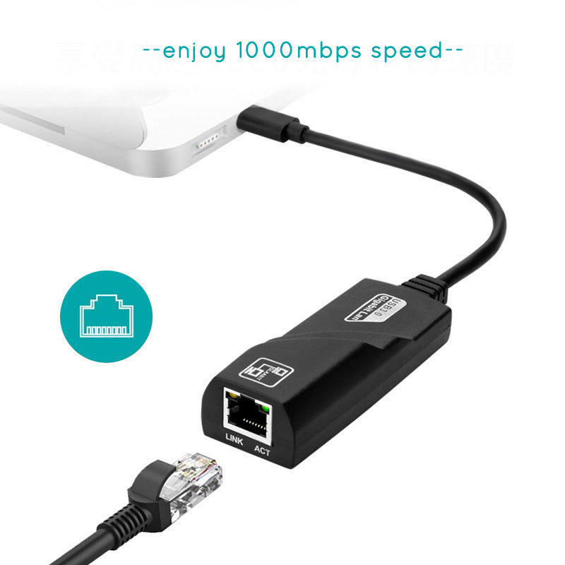 Type-C To RJ45 Gigabit Network Card To USB 3.1 Port - iztia