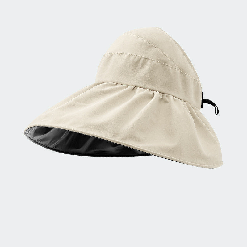 Foldable Fisherman Hat Summer Empty Top Sun Protection Hat UV Protection Upf50 Sun Visor Full-face Sunhat For Women - iztia