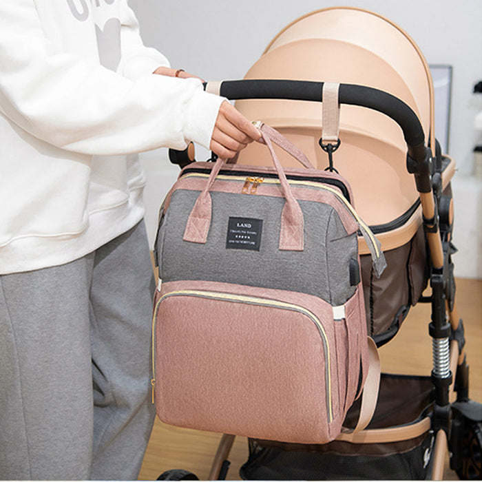New Mummy Baby Crib Backpack Large Capacity Out Milk Insulated Bag Women - iztia
