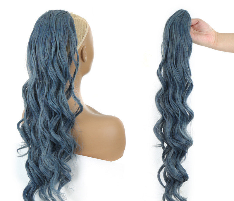 Wig Big Wave Drawstring Ponytail Matte High Temperature Silk Chemical Fiber Wig - iztia