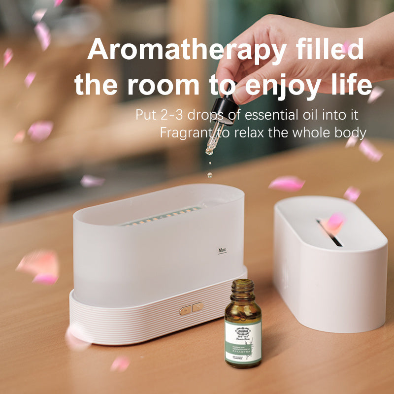 Drop Shipping Factory Direct Sale Fire Flame Humidifier Aroma Diffuser 2022 Air Essential Oil Ultrasonic Humidifier - iztia