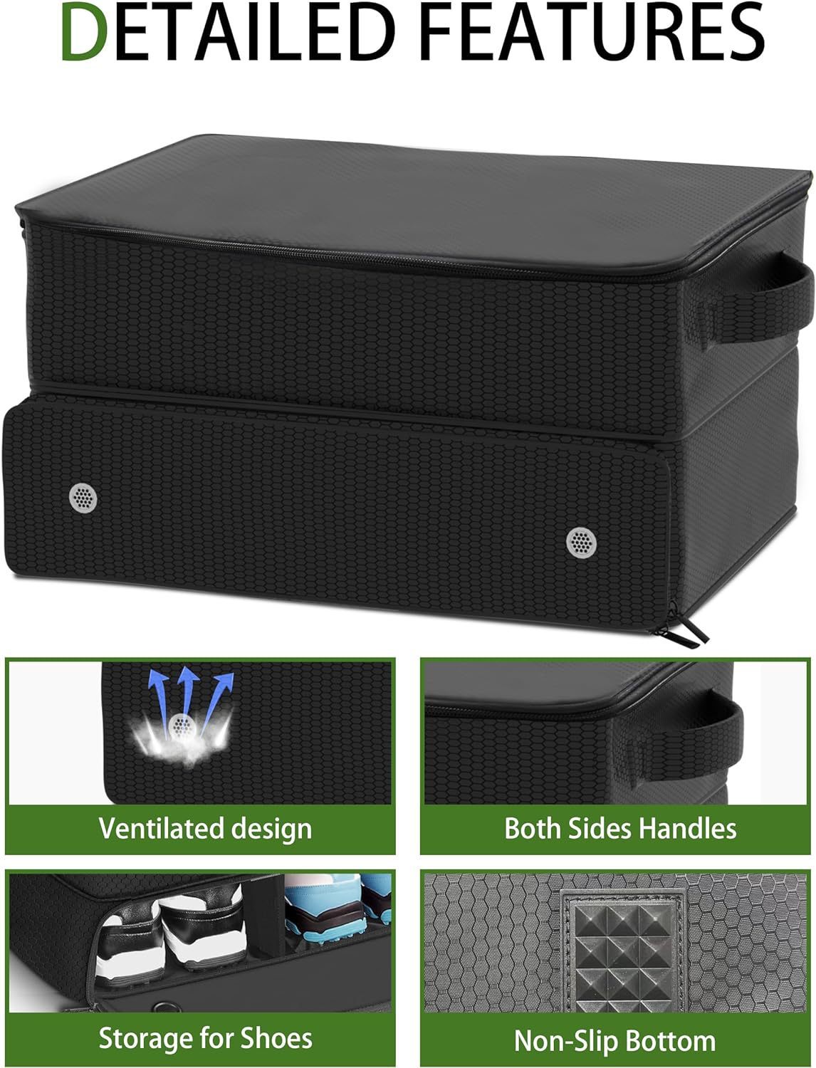 Golf Trunk Storage Box Waterproof Car Golf Locker Car Storage Bag - iztia