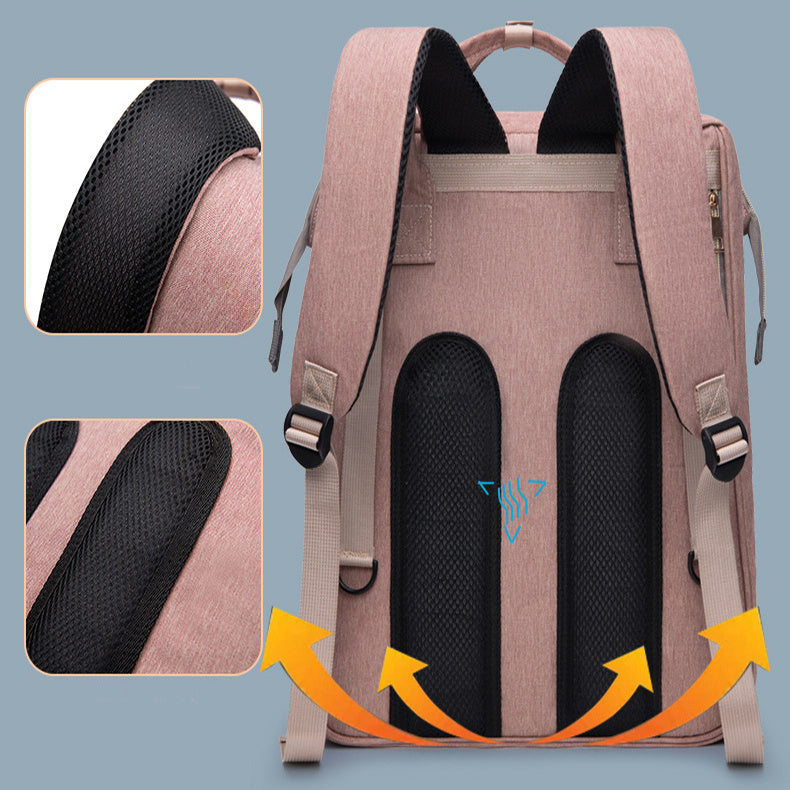 New Mummy Baby Crib Backpack Large Capacity Out Milk Insulated Bag Women - iztia