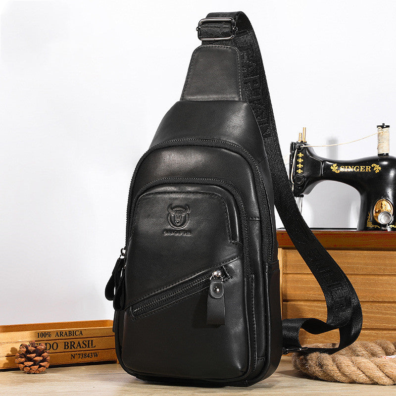 Bull Captain High-grade Large-capacity Genuine Leather Men's Shoulder Crossbody - iztia