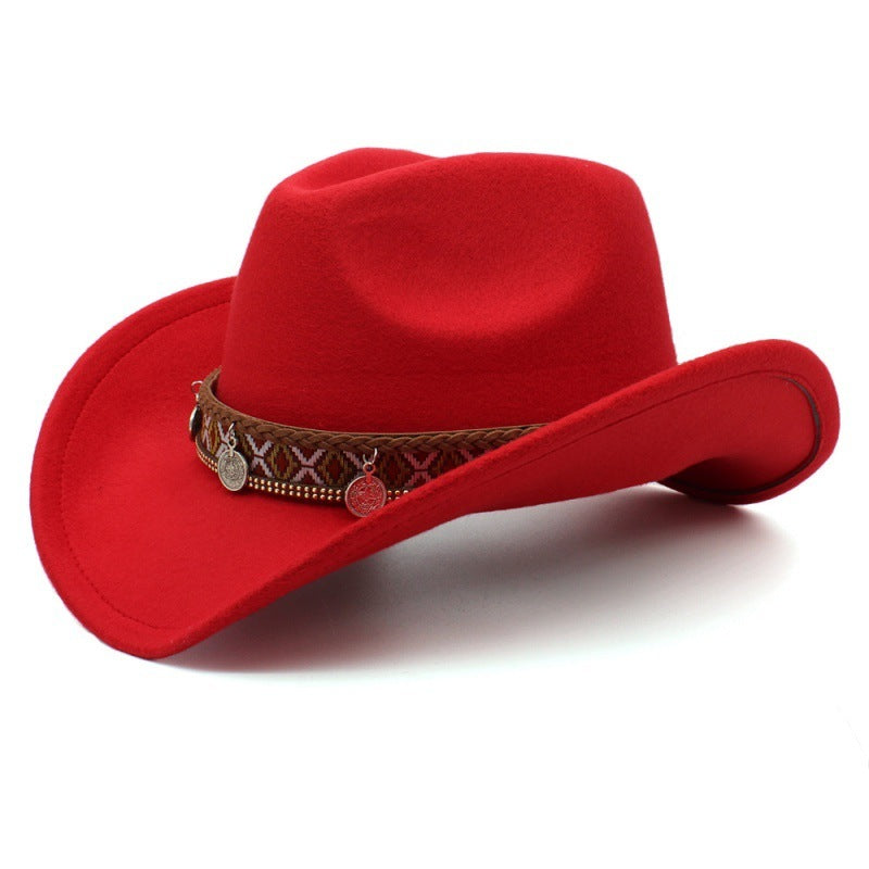 Tibetan Style Chinese Style Pendant Leisure Sun Shade Protection Cowboy Hat - iztia